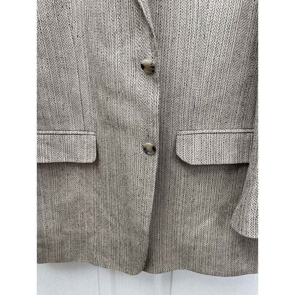 Haspel Mens Silk Tweed Blazer Sport Coat Two Button Casual Size 44L‎ Suit Jacket - Picture 2 of 12